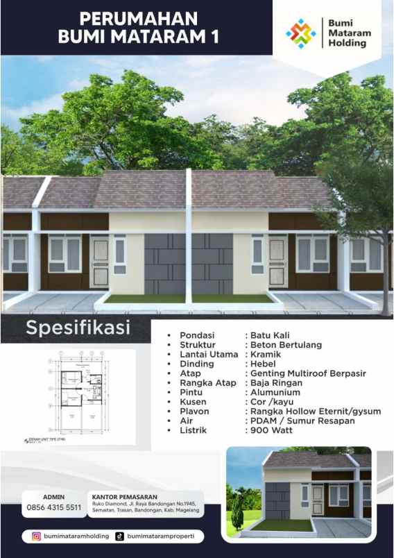 rumah murah 7 menit ke alun alun kota magelang