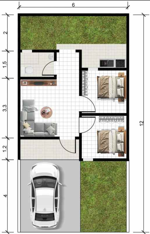rumah subsidi minimalis kalri karawang