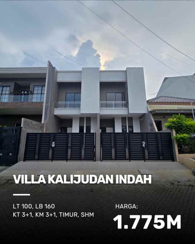rumah villa kalijudan indah new minimalis