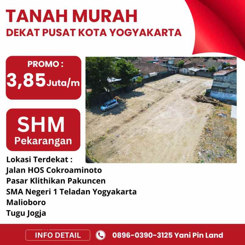 tanah murah di pusat kota jogja dekat malioboro