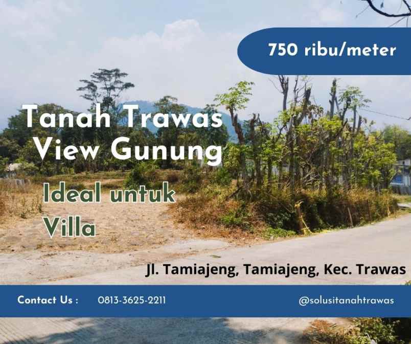 tanah trawas view gunung ideal untuk villa anda