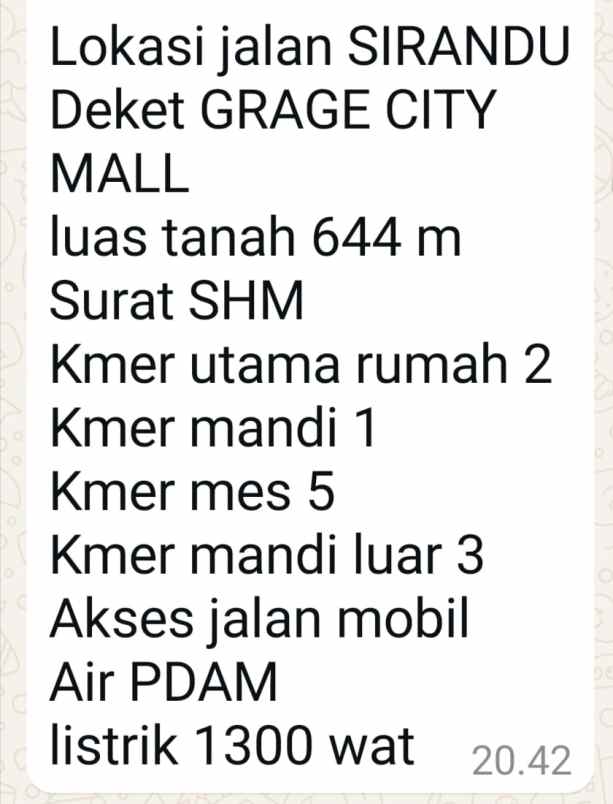 d jual rumah strategis siap huni