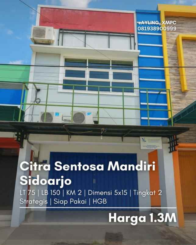 dijual ruko gudang kantor citra sentosa mandiri