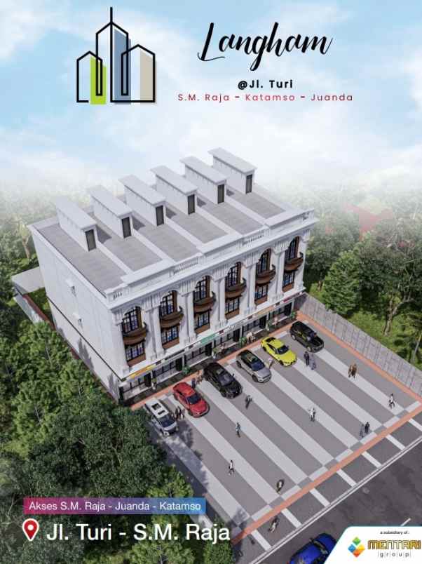 dijual ruko gudang kantor jalan turi sm raja juanda