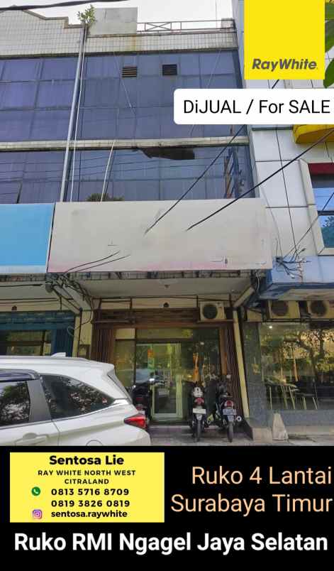 dijual ruko gudang kantor ngagel jaya selatan
