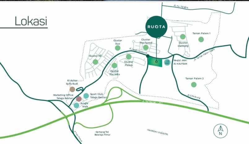 dijual ruko gudang kantor talaga bestari ruko ruota