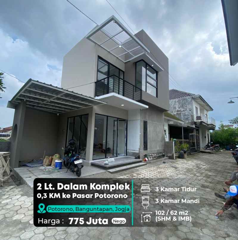 dijual rumah 300 meter pasar potorono