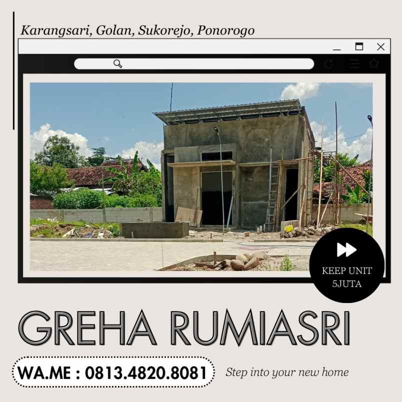 dijual rumah baru syariah ponorogo