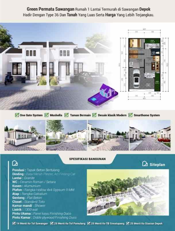 dijual rumah bedahan sawangan depok