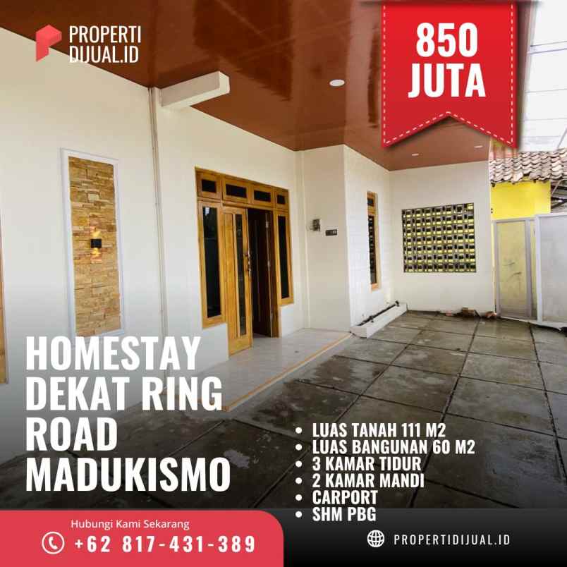 dijual rumah bugisan madukismo