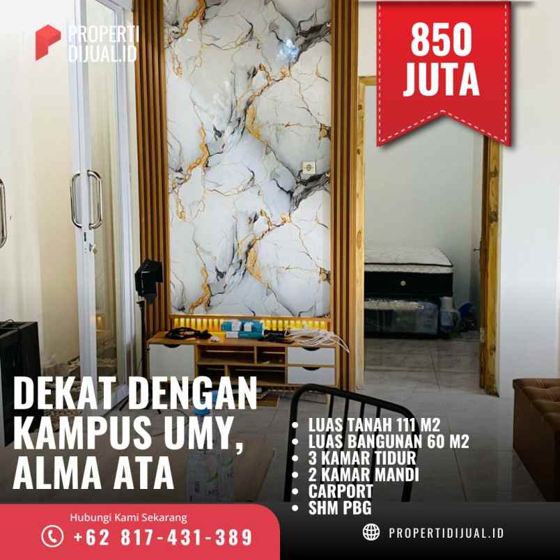 dijual rumah bugisan madukismo
