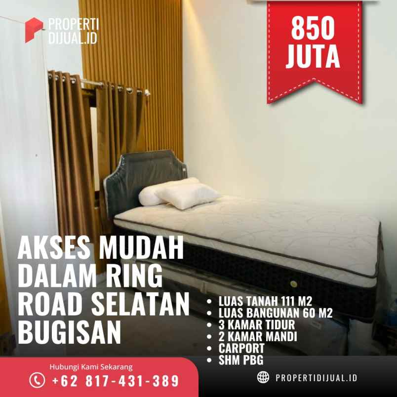 dijual rumah bugisan madukismo