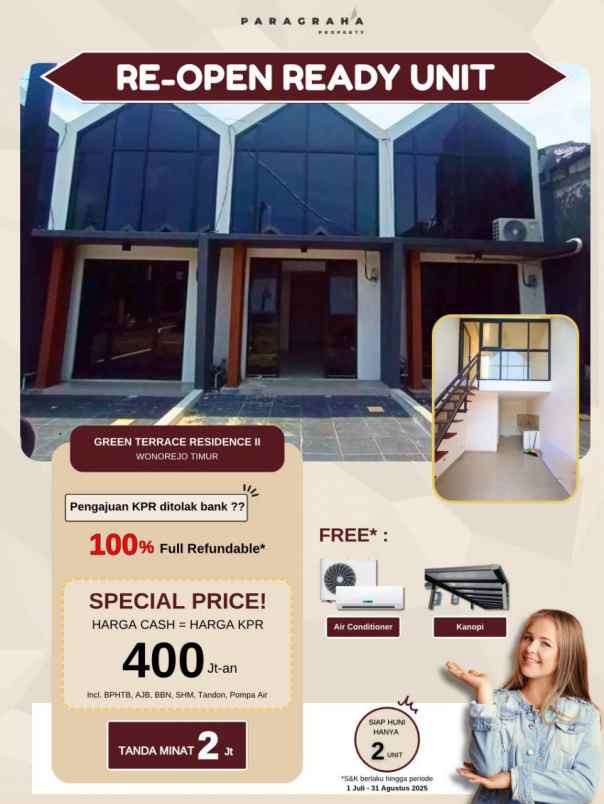 dijual rumah bumi wonorejo