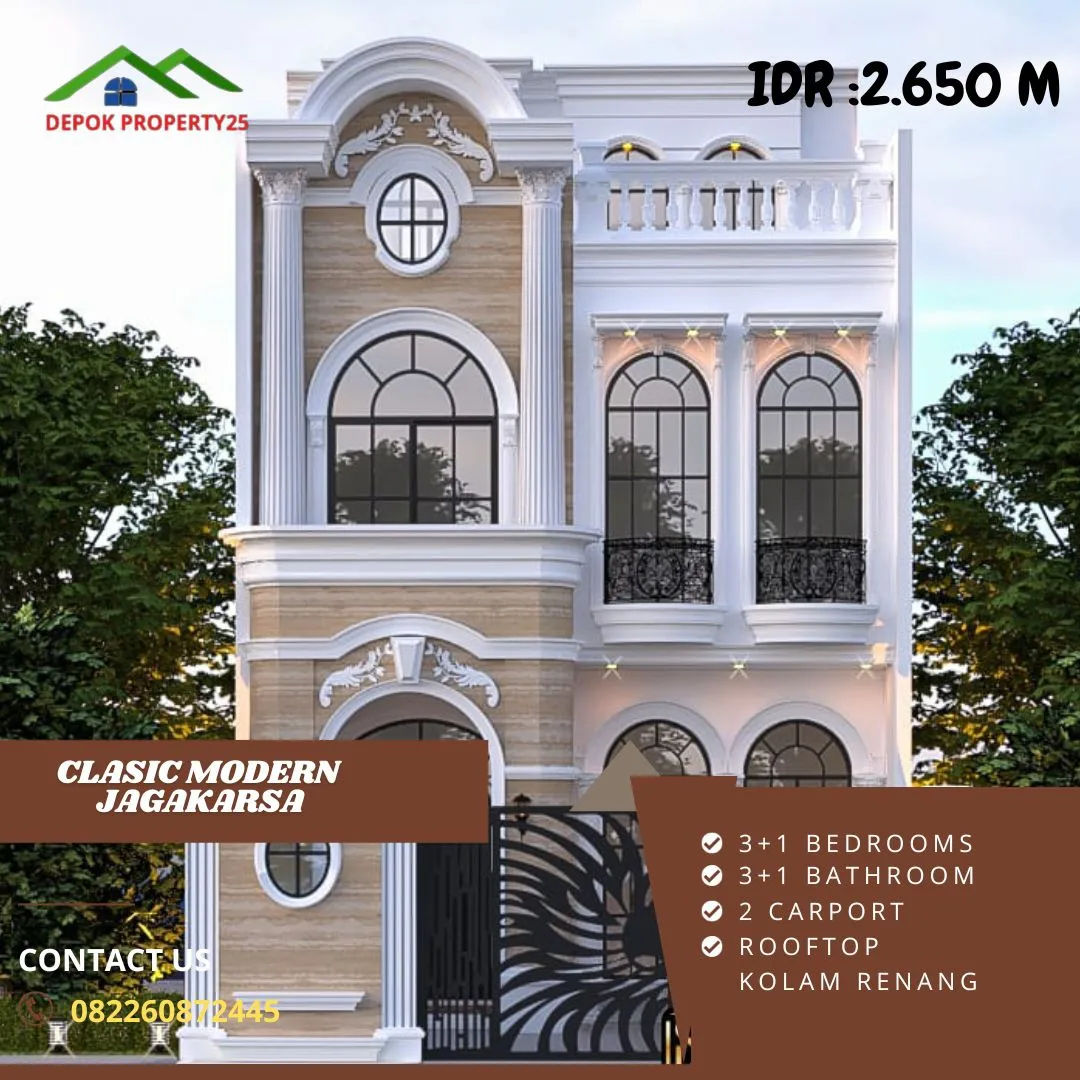 dijual rumah clasic modern di ciganjur jagakarsa