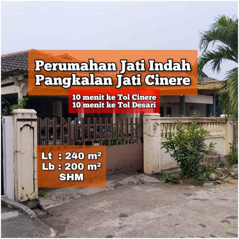 dijual rumah di perumahan jati indah pangkalan jati