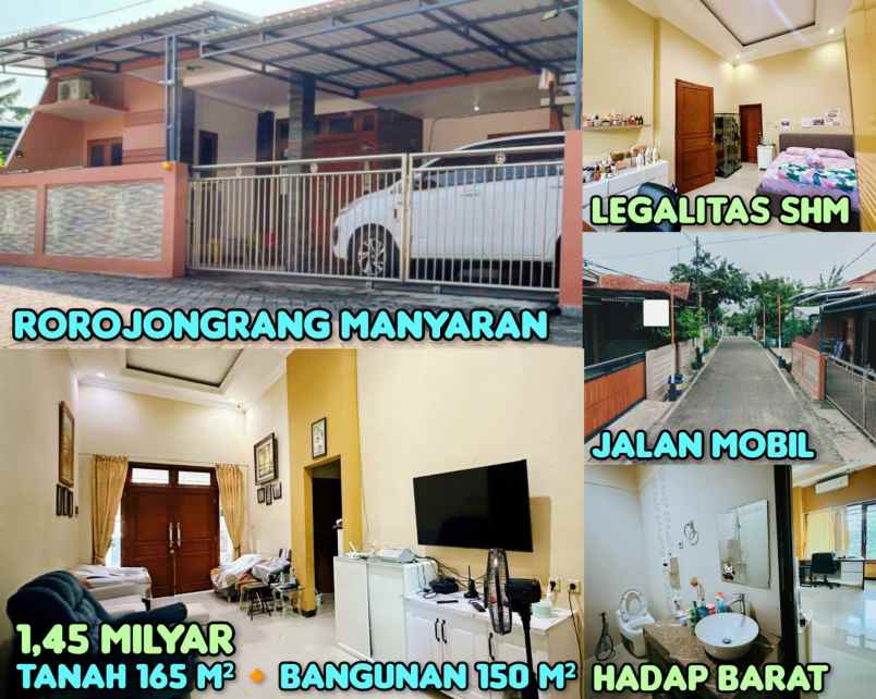 dijual rumah di roro jonggrang mayaran semarang