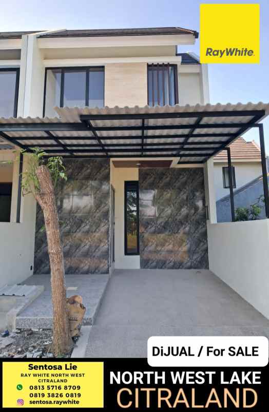 dijual rumah jalan northwest lake citraland