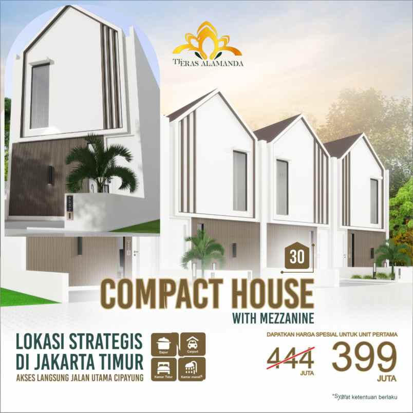 dijual rumah jalan setu cipayung