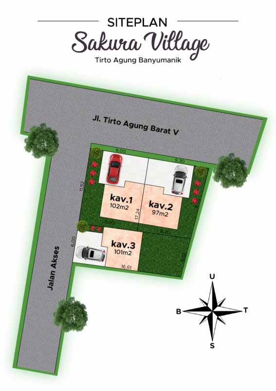 dijual rumah jalan taman tirta agung