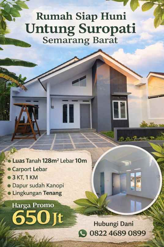 dijual rumah jl untung suropati