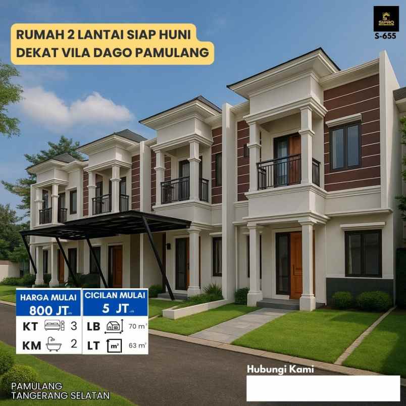 dijual rumah jln salak pamulang