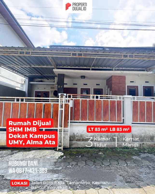 dijual rumah kasihan bantul