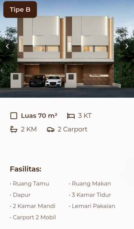 dijual rumah limo depok