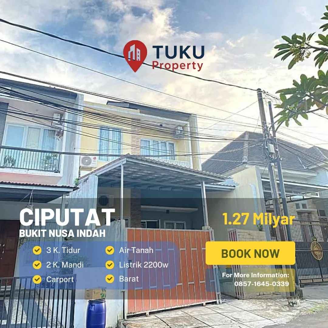 dijual rumah minimalis bukit nusa indah ciputat