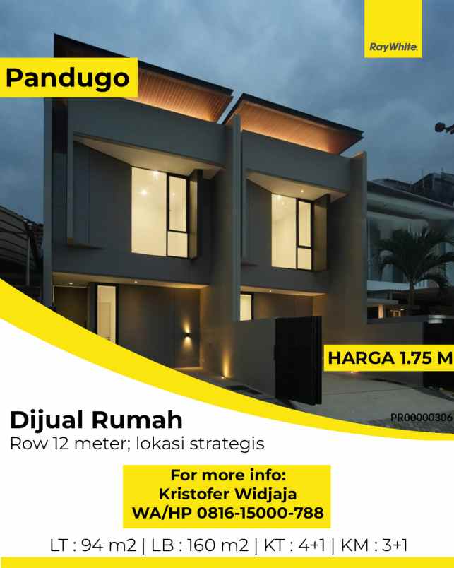 dijual rumah pandugo timur surabaya