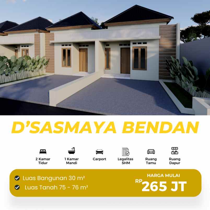 dijual rumah perumahan bendan prambanan