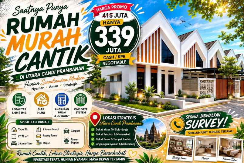 dijual rumah perumakan kkr 1 prambanan