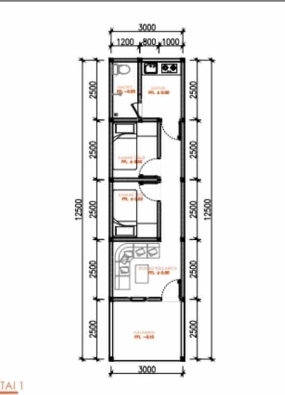 dijual rumah petakan baru meruyung limo depok