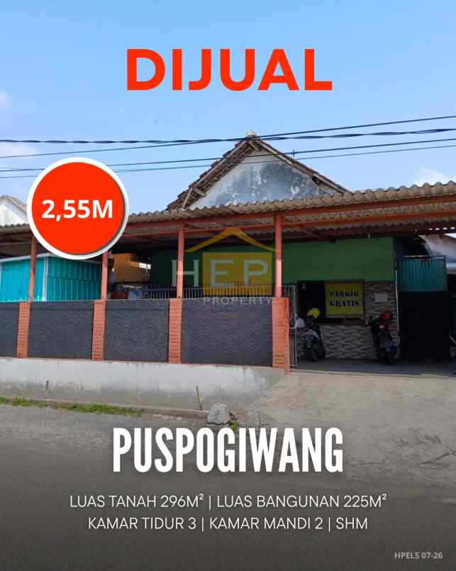 dijual rumah puspogiwang