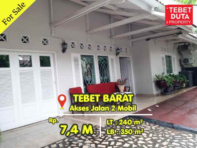 dijual rumah tebet barat