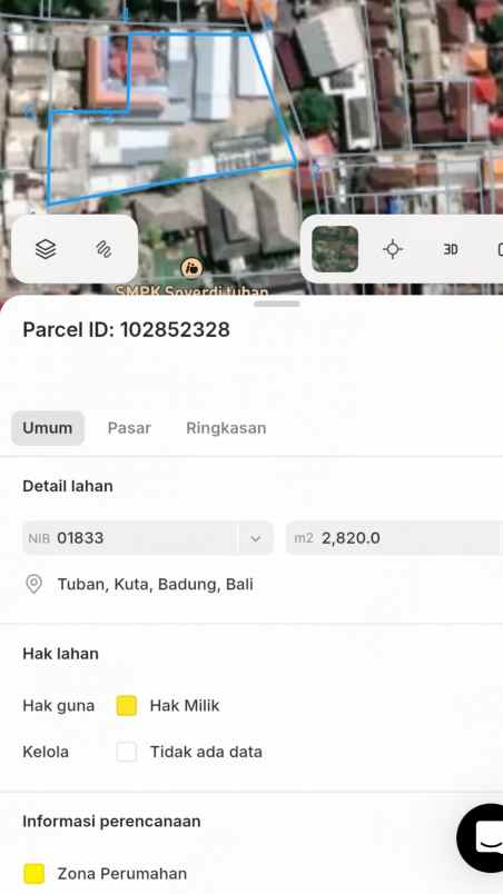 dijual tanah depan bandara
