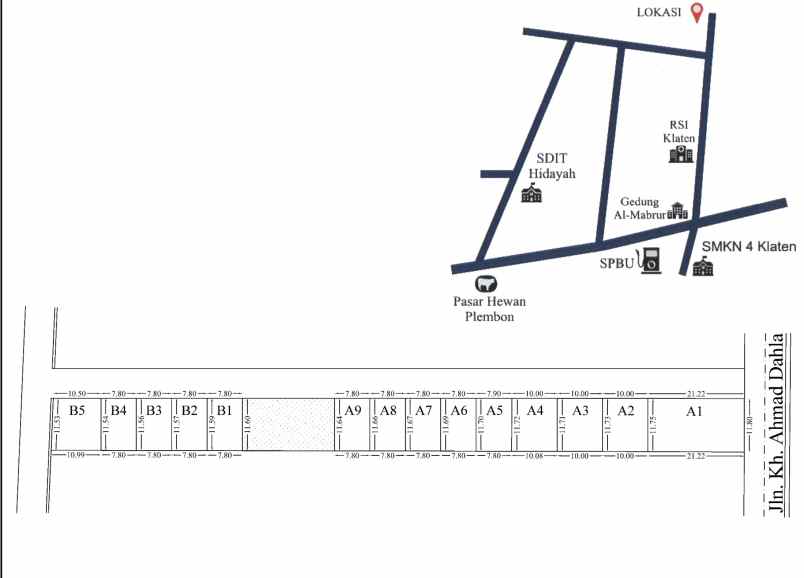 dijual tanah gading wetan belang wetan