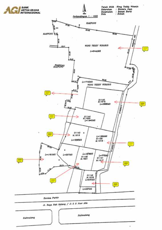 dijual tanah jl kh noer ali kp cibening