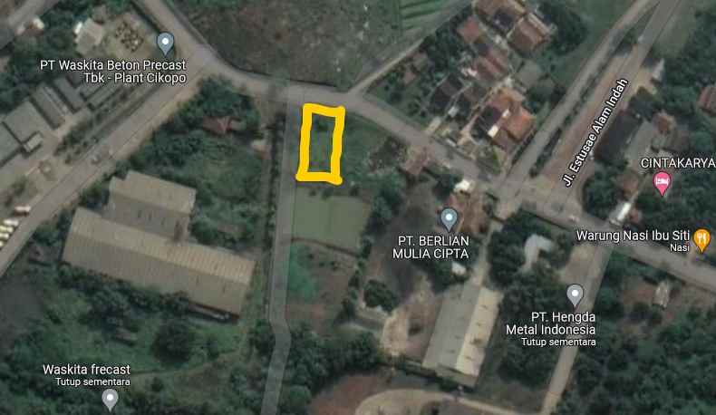 dijual tanah jl raya cikopo