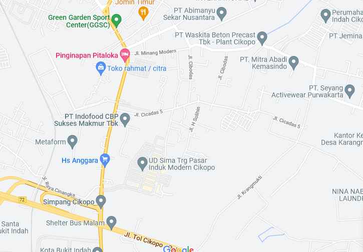 dijual tanah jl raya cikopo