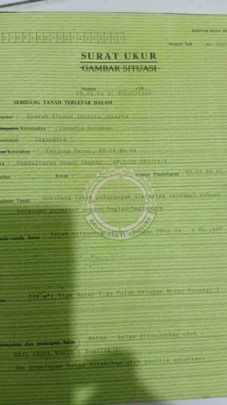dijual tanah jl raya tanjung barat