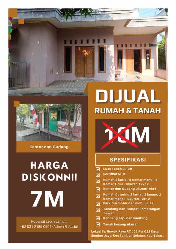 dijual tanah kp buwek raya rt 002 rw