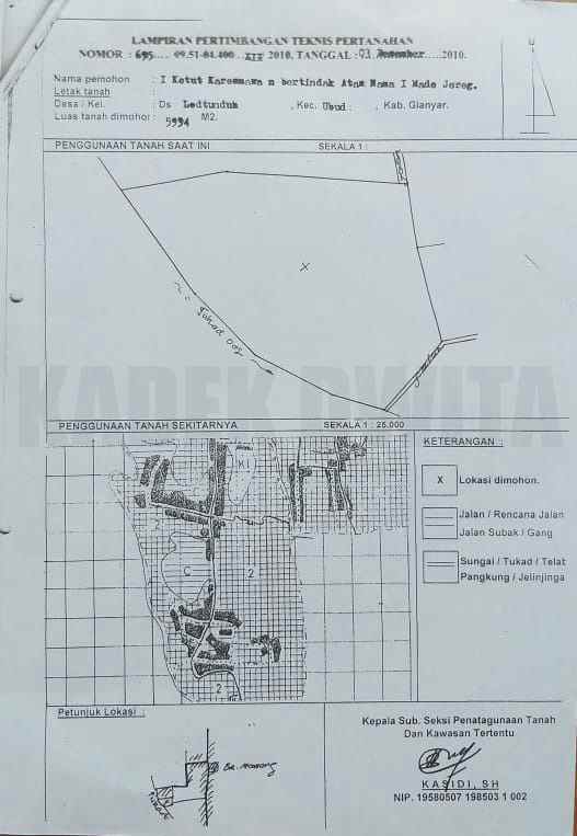 dijual tanah lodtunduh