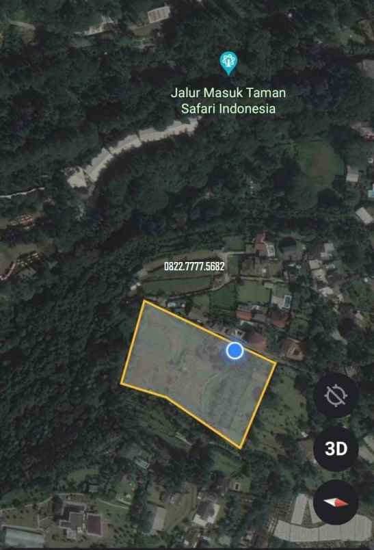 dijual tanah taman safari cisarua