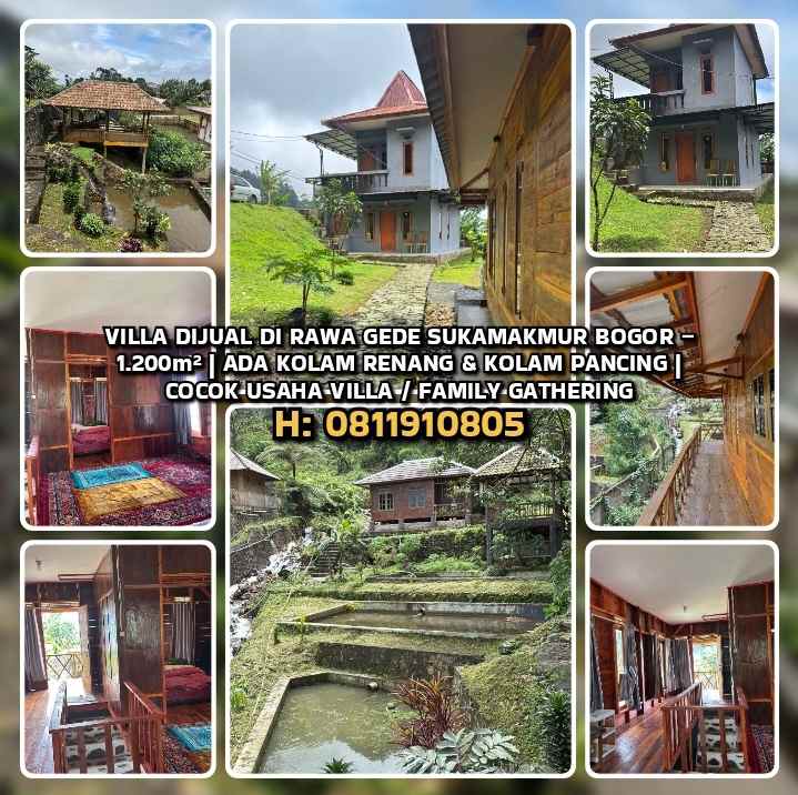 dijual villa rawa gede sukamakmur