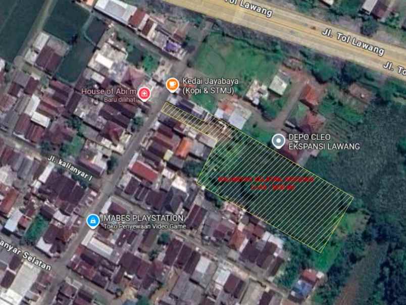 jual cepat lahan tanah di lawang dekat gudang cleo