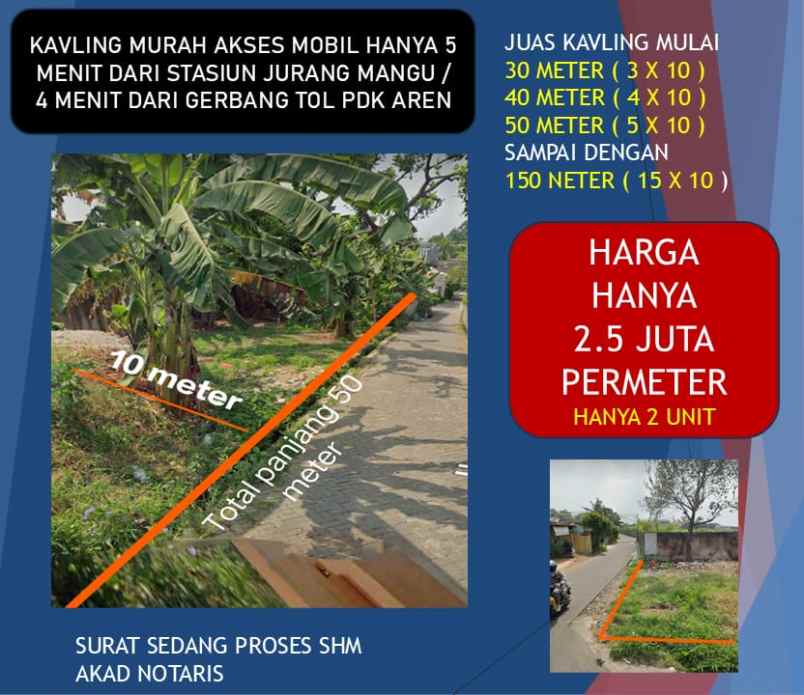 kavling murah dekat stasiun dan gerbang tol