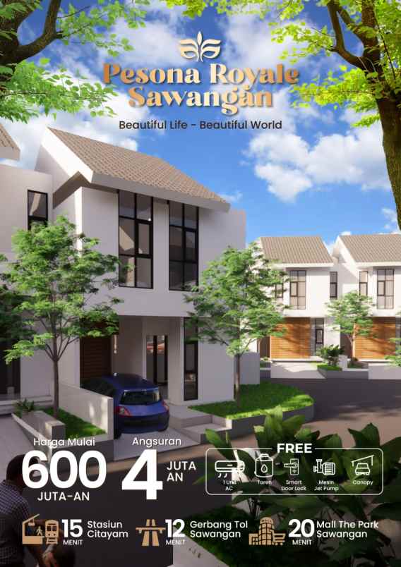 pesona royal sawangan dekat stasiun