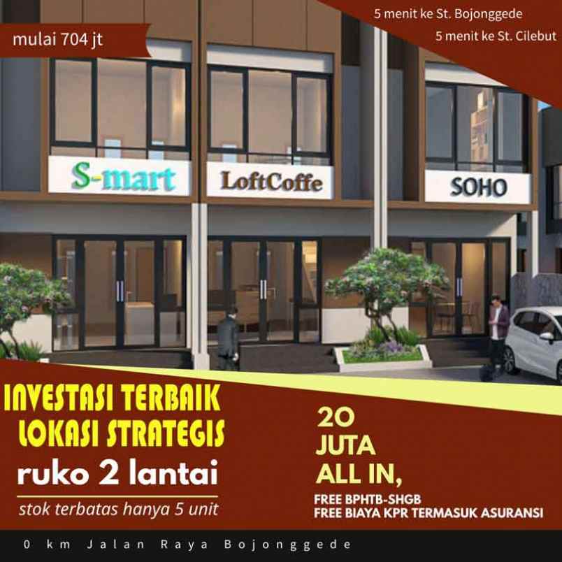 ruko gudang kantor jl raya bojong gede kedung