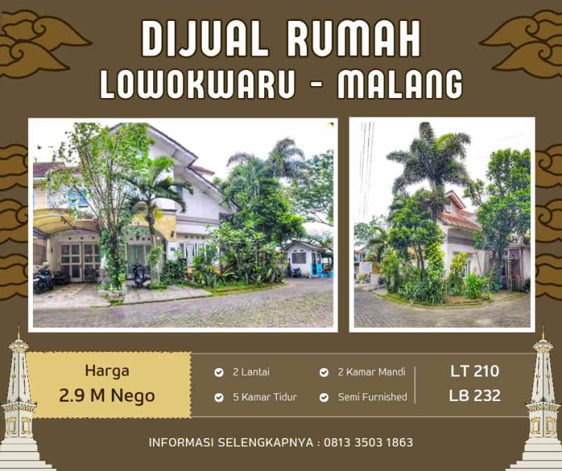 rumah cluster pojok kota malang