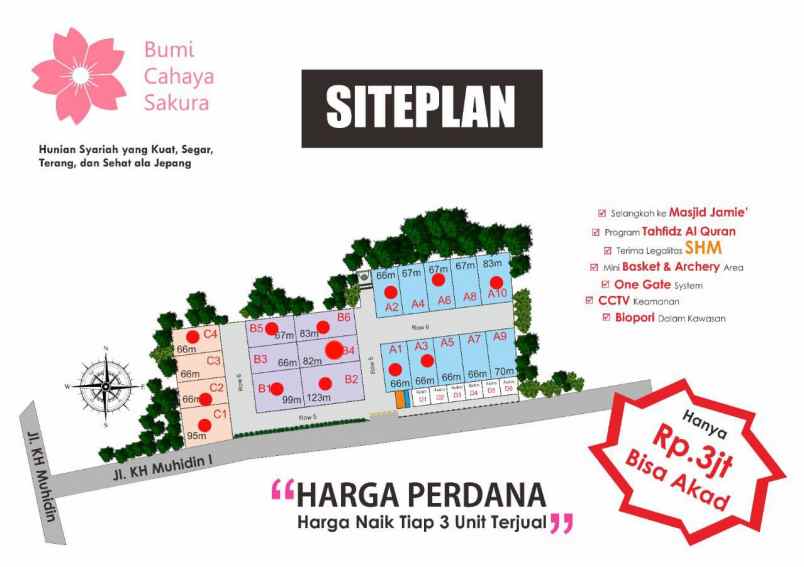 rumah jl kh muhidin tanah sareal